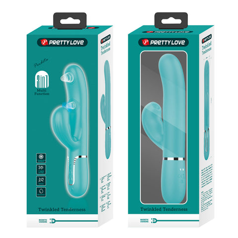 Perdita Twinkled Tenderness Vibrator - Turquoise Turquoise VIBRATORS-RABBIT