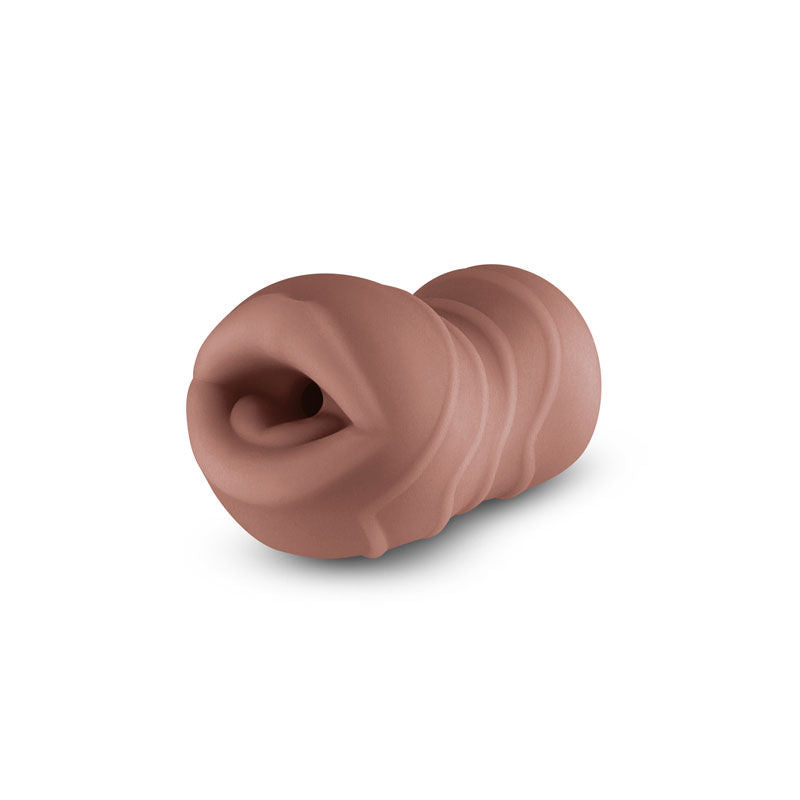 NS Novelties Pocket Pals (Brown) – Textured Mouth Stroker Sleeve Strokers - Manual