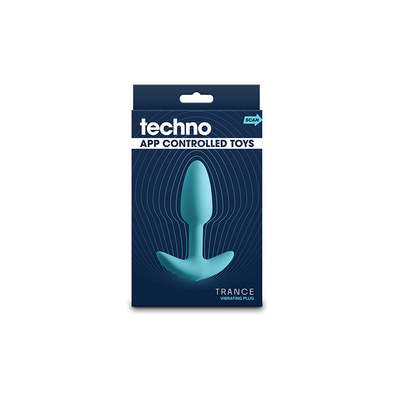 Techno Trance Blue 10.9 cm Butt Plug App Control > Anal Range > Vibrating Butt Plugs