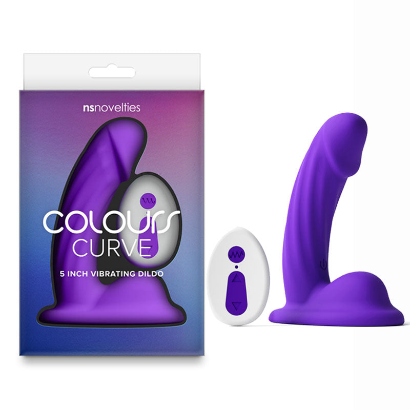 Colours Curve (Pink| Purple| Teal) – Waterproof Vibrating 5" Dildo > Dildos > Slim Dildos