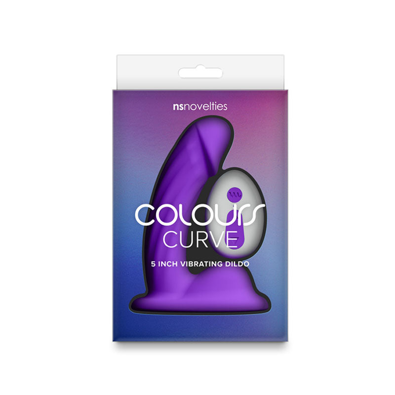 Colours Curve (Pink| Purple| Teal) – Waterproof Vibrating 5" Dildo > Dildos > Slim Dildos