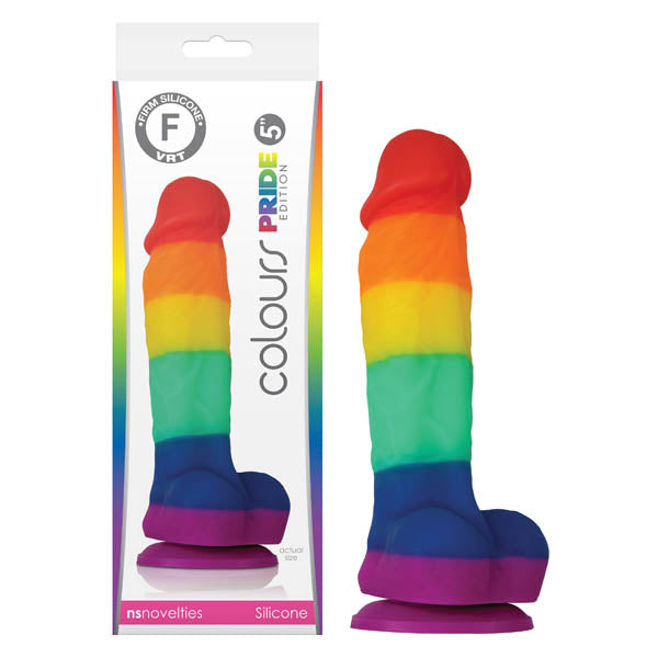 Colours Pride Edition 5 Inch Dong – Rainbow Silicone Dong Multi > Dildos > Realistic Dildos