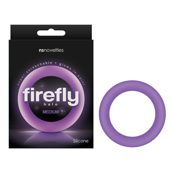 Firefly Halo - Glow In Dark 55 mm Cock Ring - Purple Purple COCK RINGS