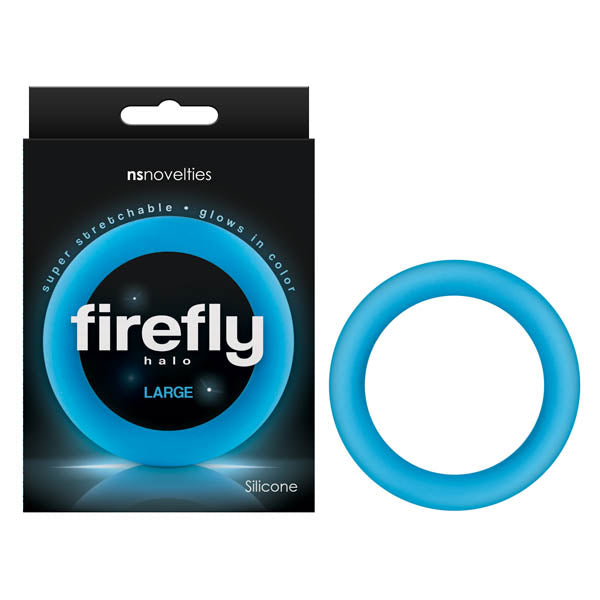 Firefly Halo - Glow In Dark 60 mm Cock Ring - Blue Blue COCK RINGS