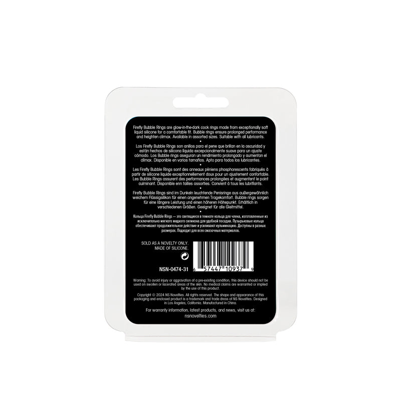 Firefly Large Glow in the Dark Super Stretch Bubble Ring COCK RINGS