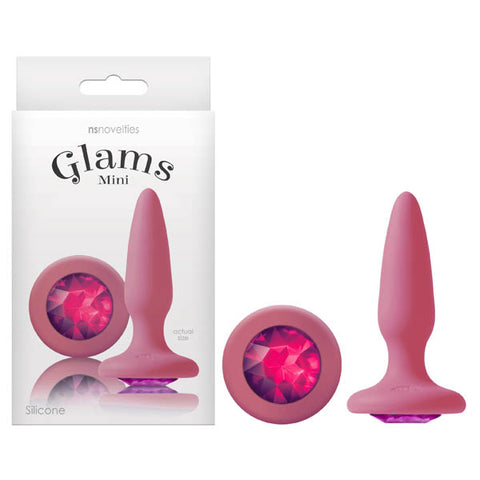 Glams Mini 8.4 cm Butt Plug with Sparkling Gem > Anal Range > Jewel Butt Plugs