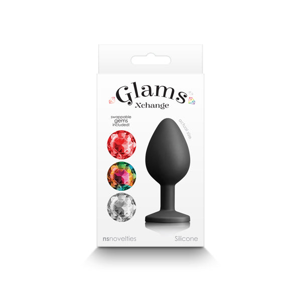 Glams Xchange Medium 3.15 Inch Butt Plug with Interchangeable Gems > Anal Range > Jewel Butt Plugs