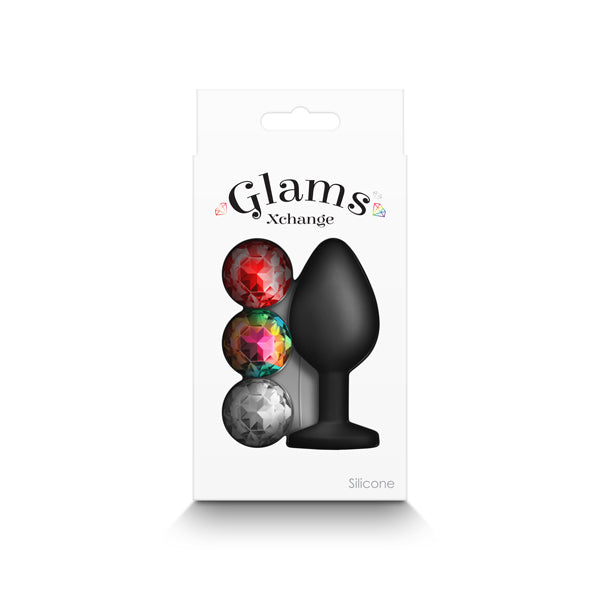 Glams Xchange Medium 3.15 Inch Butt Plug with Interchangeable Gems > Anal Range > Jewel Butt Plugs