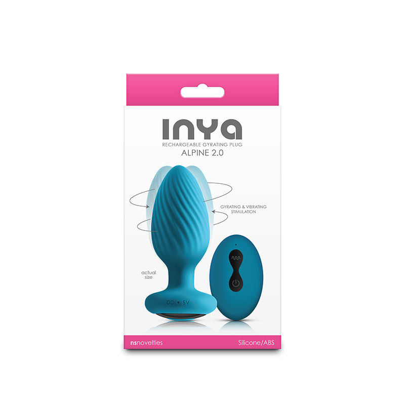 Inya Alpine 2.0 Teal Remote Controlled Butt Plug 10.7 cm Butt Plugs - Vibrating
