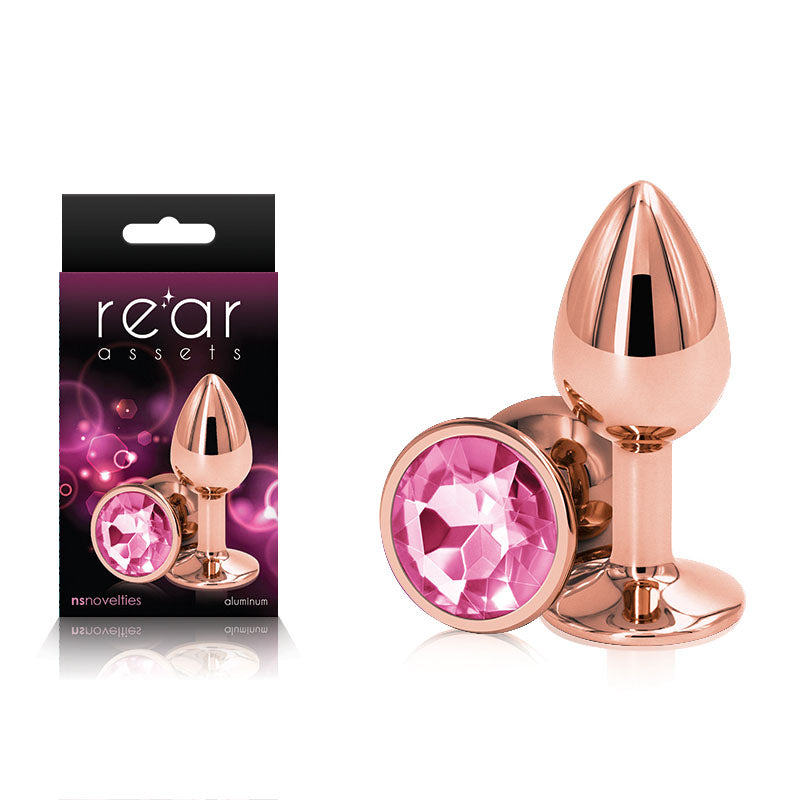 Rear Assets Rose Gold 2.72 Inch Small (Rose Gold) – Lightweight Small Metal Butt Plug > Anal Range > Jewel Butt Plugs