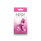Rear Assets Small (Pink) – Small Metal Butt Plug 7.1 cm with Round Gem Base > Anal Range > Jewel Butt Plugs