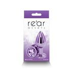 Rear Assets Medium Metal Butt Plug with Round Gem Base > Anal Range > Jewel Butt Plugs