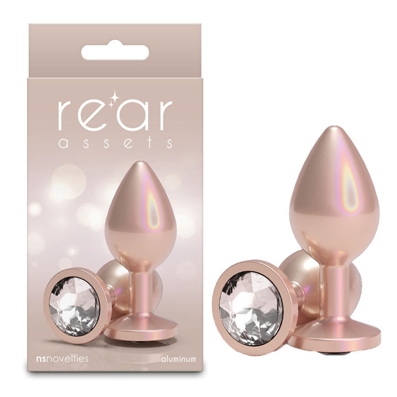 Rear Assets Iridescent Champagne Medium 3.23 Inch – Lightweight Butt Plug > Anal Range > Butt Plugs