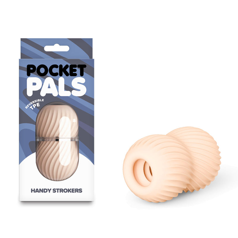 Pocket Pals Misty White – Compact Reversible TPE Stroker > Sex Toys For Men > Masturbators Cup Main image