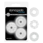 Renegade Dyno Rings Clear Cock Rings Set of 3 > Cock Ring > Sets