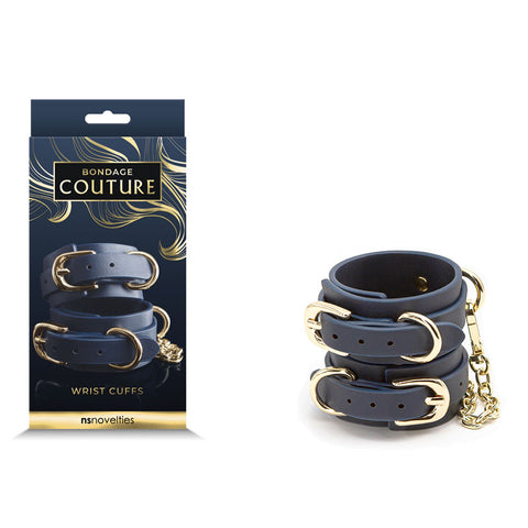Bondage Couture Wrist Cuffs Restraints for Elegant Adventure Blue > Bondage Gear > Restraints