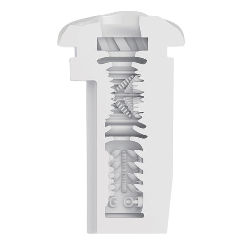 Optimum Power Lifelike Pulsar Stroker Rechargeable White Male Masturbator with Vibration and Suction Functions Strokers - Auto