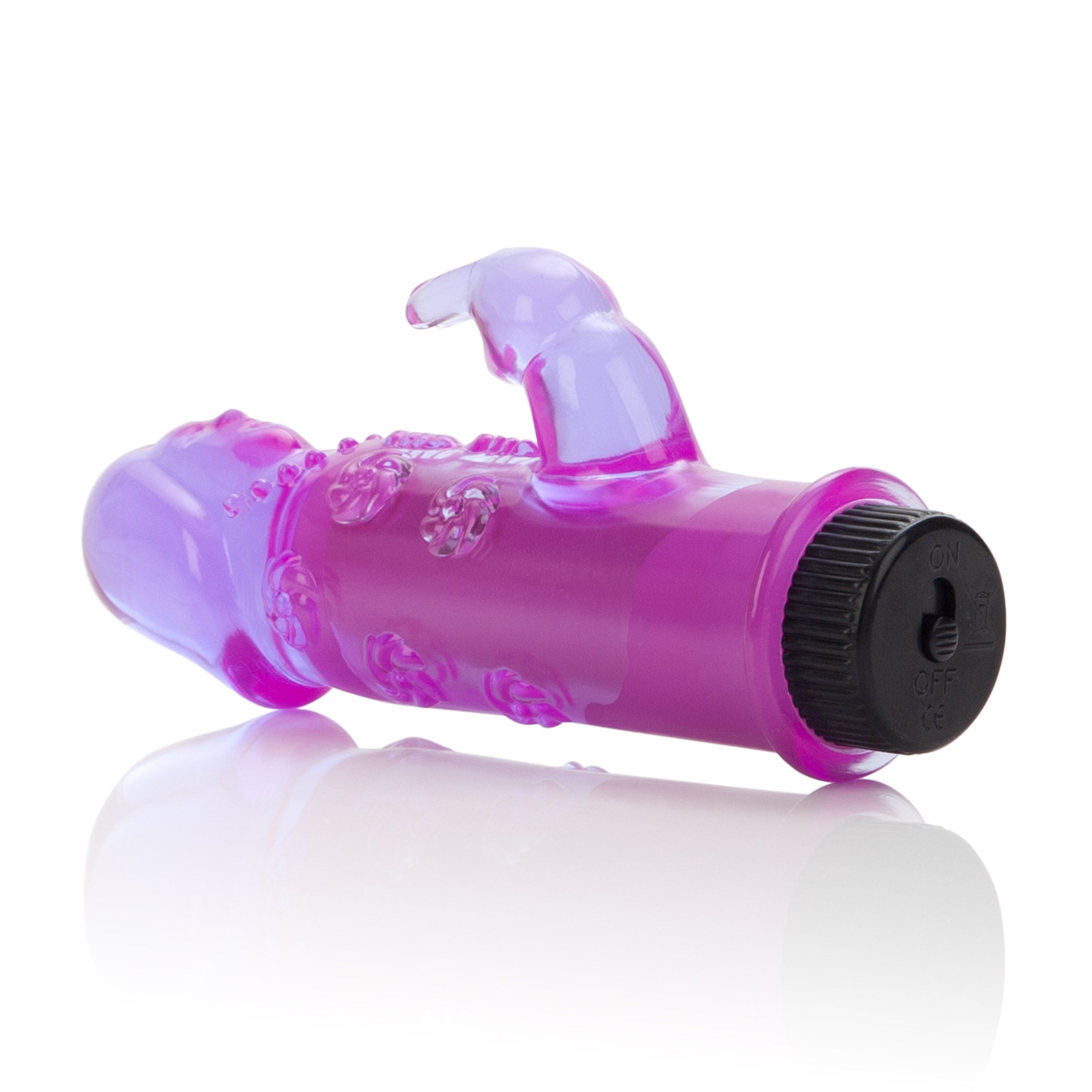 Amethyst Dual Tongued Arouser Vibrator with Single Speed Control VIBRATORS-RABBIT