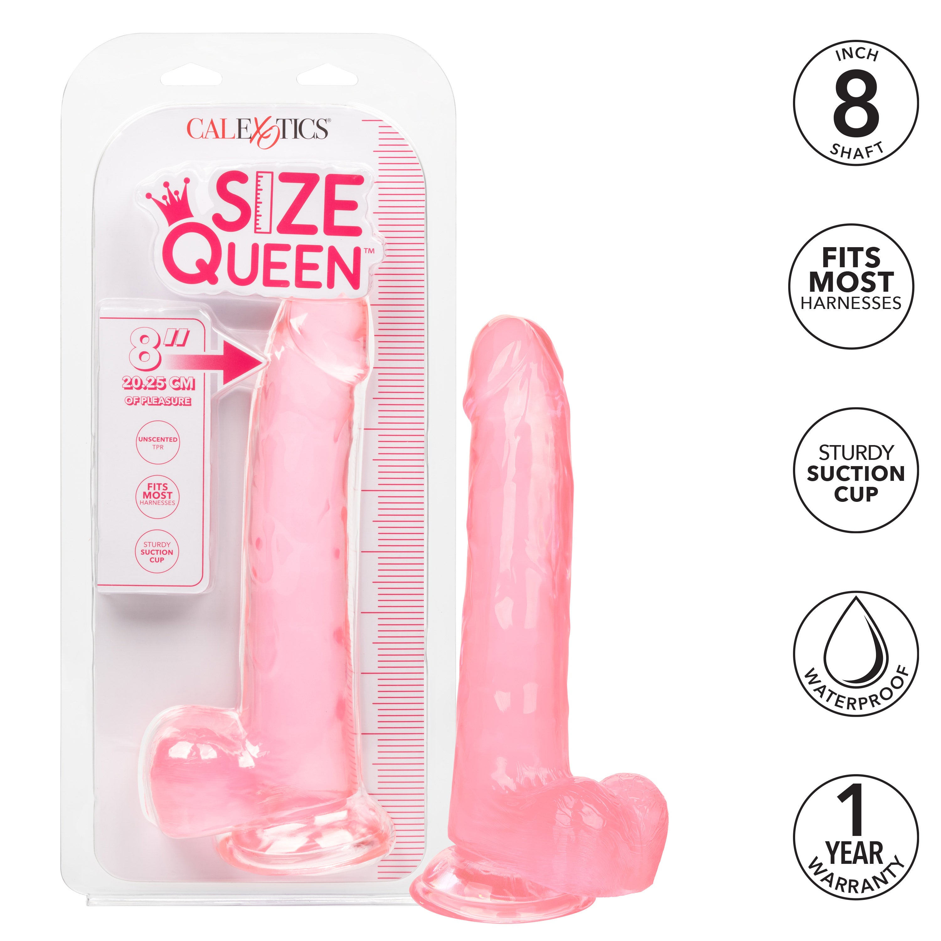 Size Queen 8 Inch Realistic Dong in Ivory for Adult Pleasure Dongs Realistic