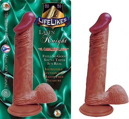 Lifelike Latin Knight 8 Inch Realistic Silicone Dildo With Balls > Dildos > Realistic Dildos