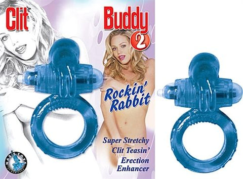 Nasstoys Clit Stimulating Vibrating Bunny Cockring Blue Cock Rings Vibrating