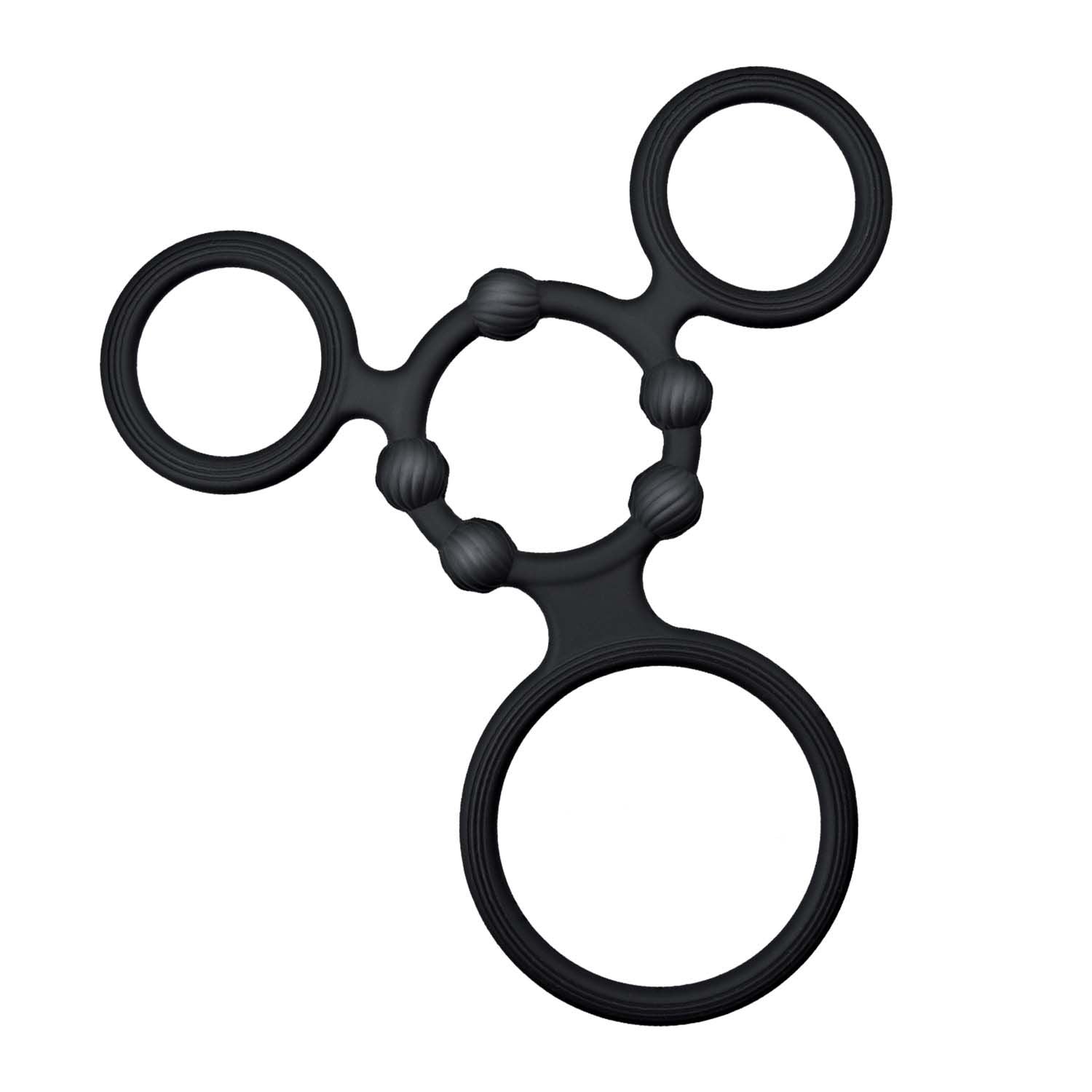 Nasstoys Enhancer Quad Black Cock Ring Set for Enhanced Pleasure COCK RING Set