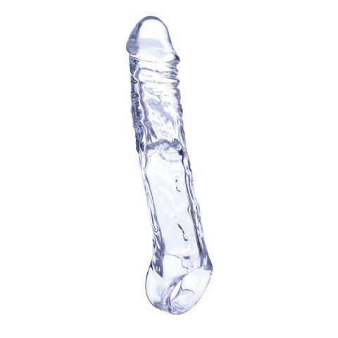 Nasstoys Magic Penis Extender and Ball Strap 7.5 Inch Clear SLEEVES