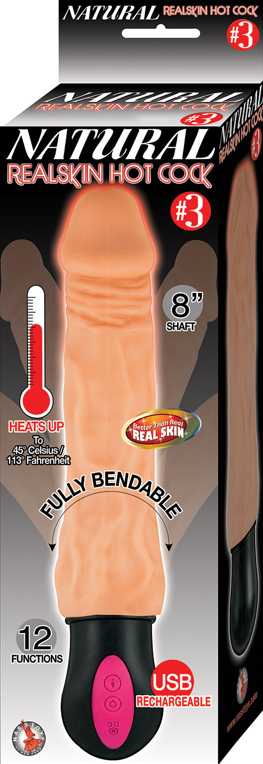 Natural Realskin Hot Bendable Vibrator Flesh Secondary image