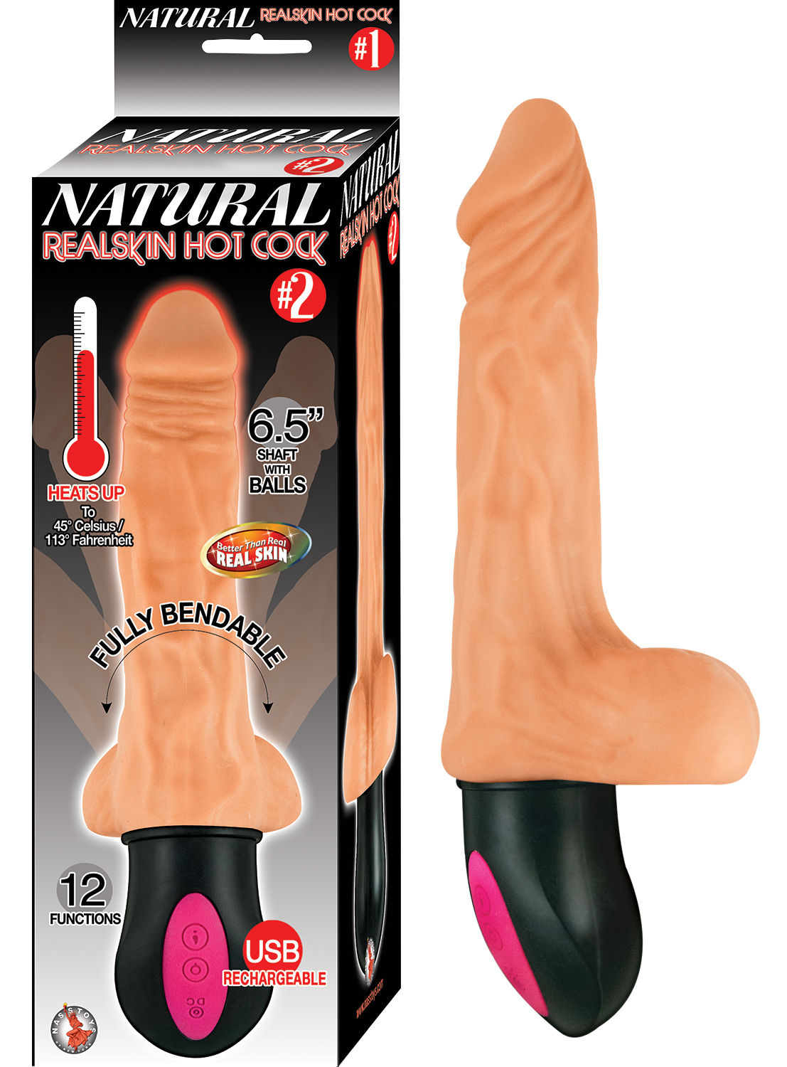 Natural Realskin Warming Bendable Vibrator With 12 Functions Secondary image