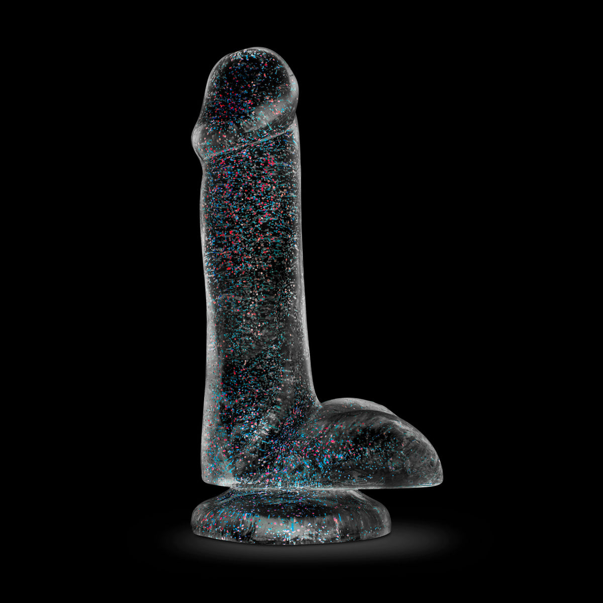 Naturally Yours 6 Inch Glitter Dildo Sparkling Clear Toy > Dildos > Realistic Dildos