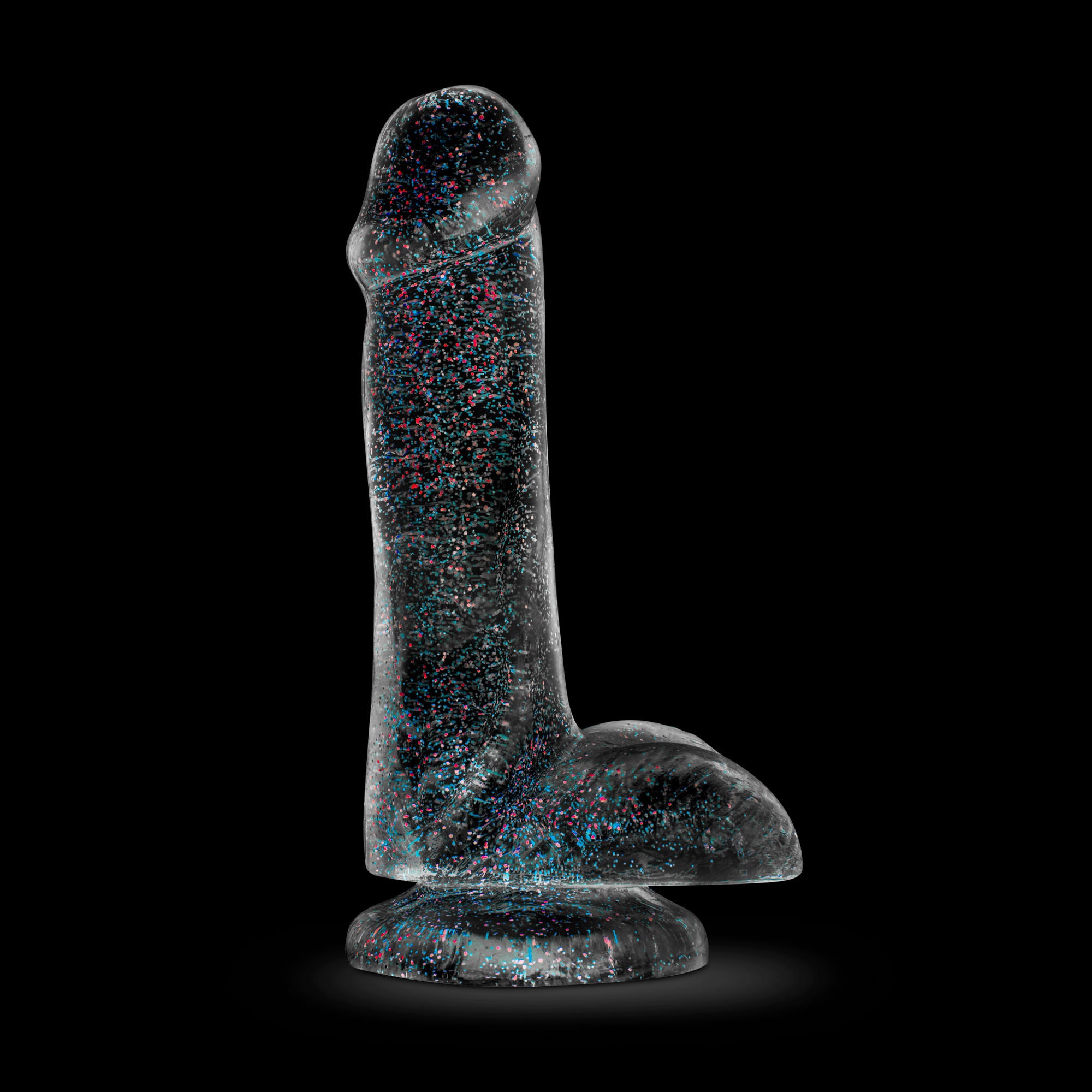Naturally Yours 6 Inch Glitter Dildo Sparkling Clear Toy > Dildos > Realistic Dildos