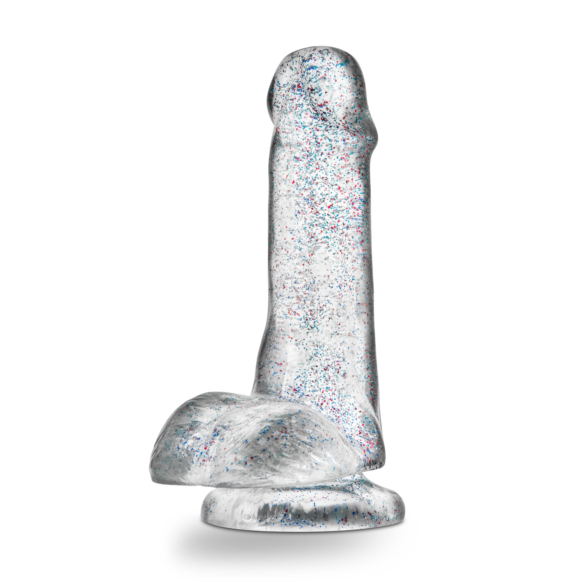Naturally Yours 6 Inch Glitter Dildo Sparkling Clear Toy Secondary image