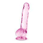 Naturally Yours Crystaline Suction Cup Dildo – 6, 7 or 8 Inch Pink 8" > Dildos > Realistic Dildos