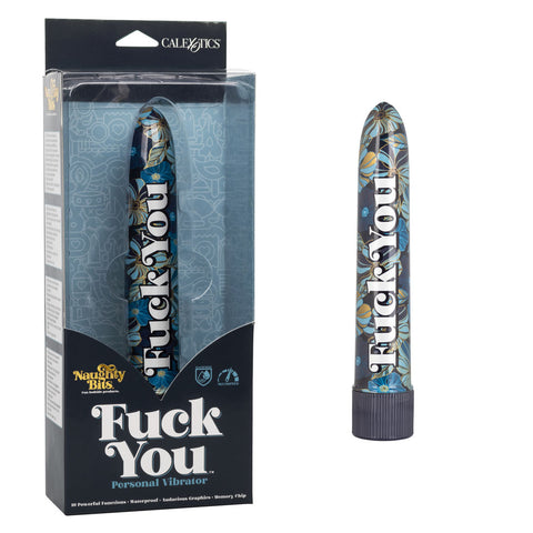 Naughty Bits Fuck You Personal Vibrator Floral Design 10-Function Powerful Massager Vibrators