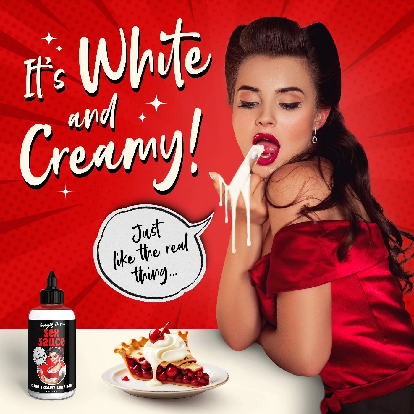 Naughty Jane's Extra Creamy 8 Oz Water Based Lubricant Water Based Lube