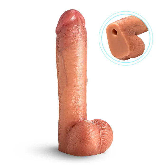 Cock Lock 12 Inch Dildo With Balls (Light) – Realistic 12 Inch Dildo Secondary image