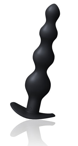 Earth Quaker Rechargeable Anal Vibe - Just Black Black Beads