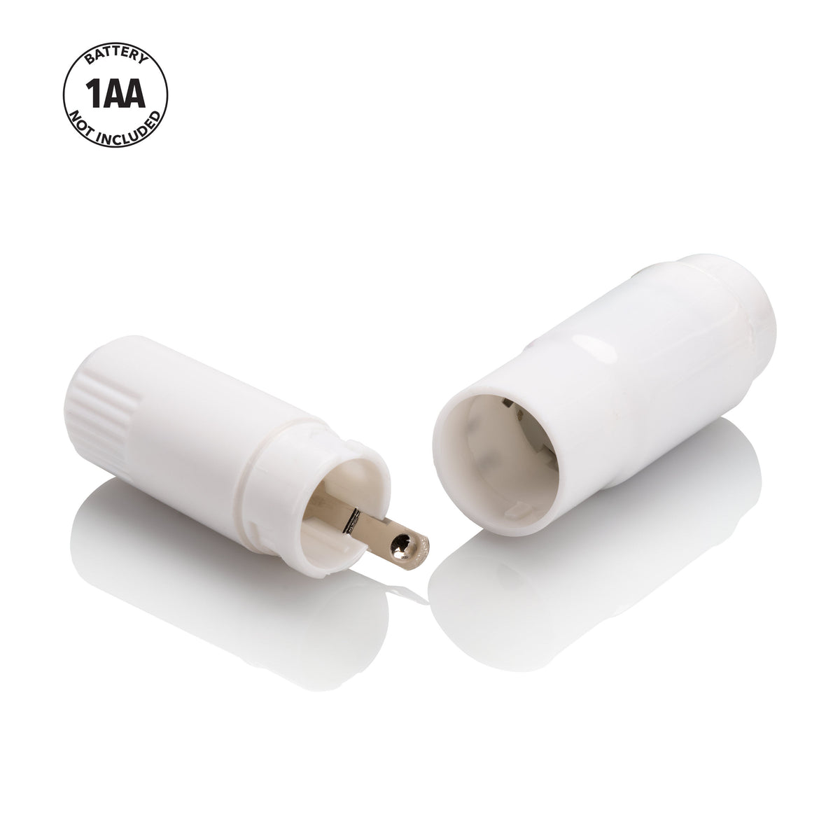 Compact Waterproof Personal Travel Massager with 4 Tips White White STIMULATORS