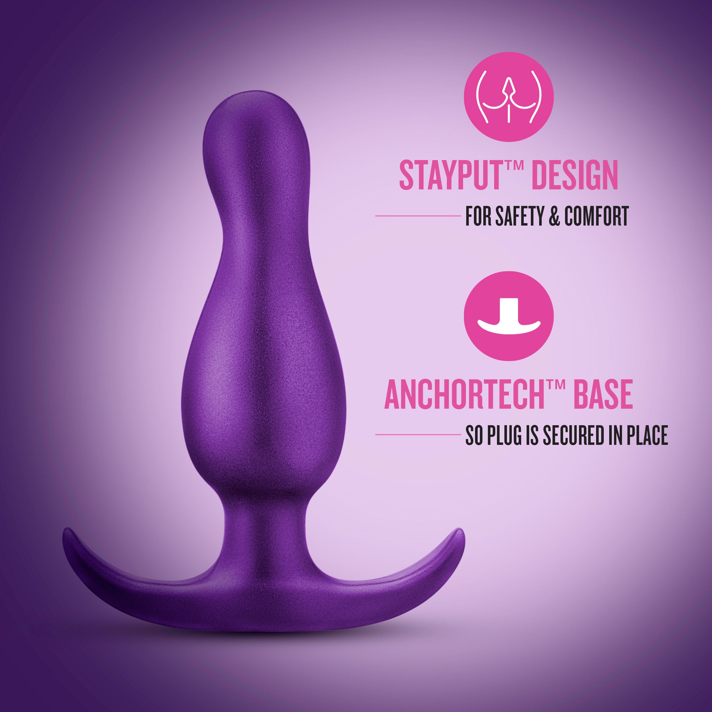 Anal Adventures Quantum Plug Anal Toy in Galactic Purple Color Prostate Tools