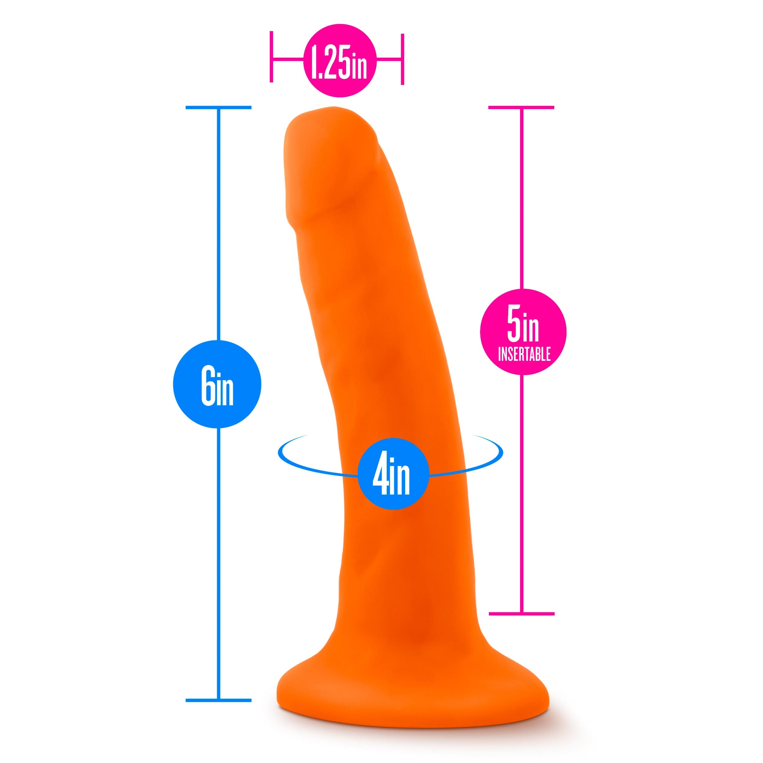Neo Dual Density Cock 6 Inch Neon Orange Vibrator Secondary image