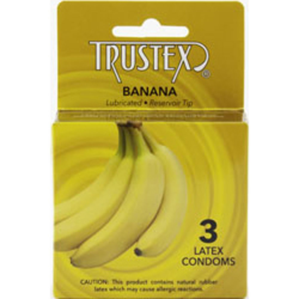 Trustex Flavored Lubricated Condoms (Banana) – 3 Pack Condoms Default Title > Essentials > Condoms