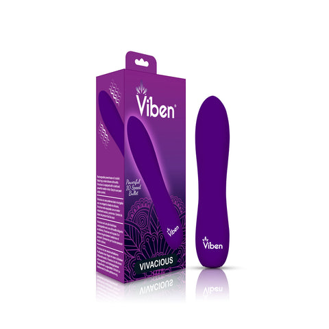 Viben Vivacious Rumble Motor Rechargeable Bullet Vibrator Violet BULLETS