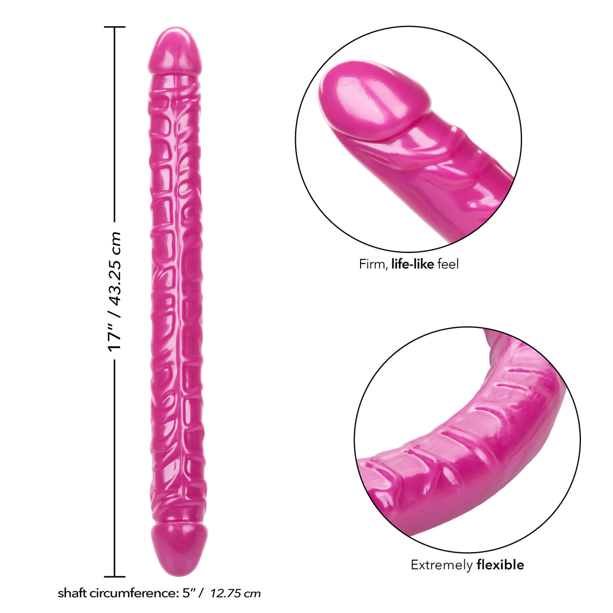 Size Queen 17 Inch Double-Ended Blue Dildo > Dildos > Double Dildos
