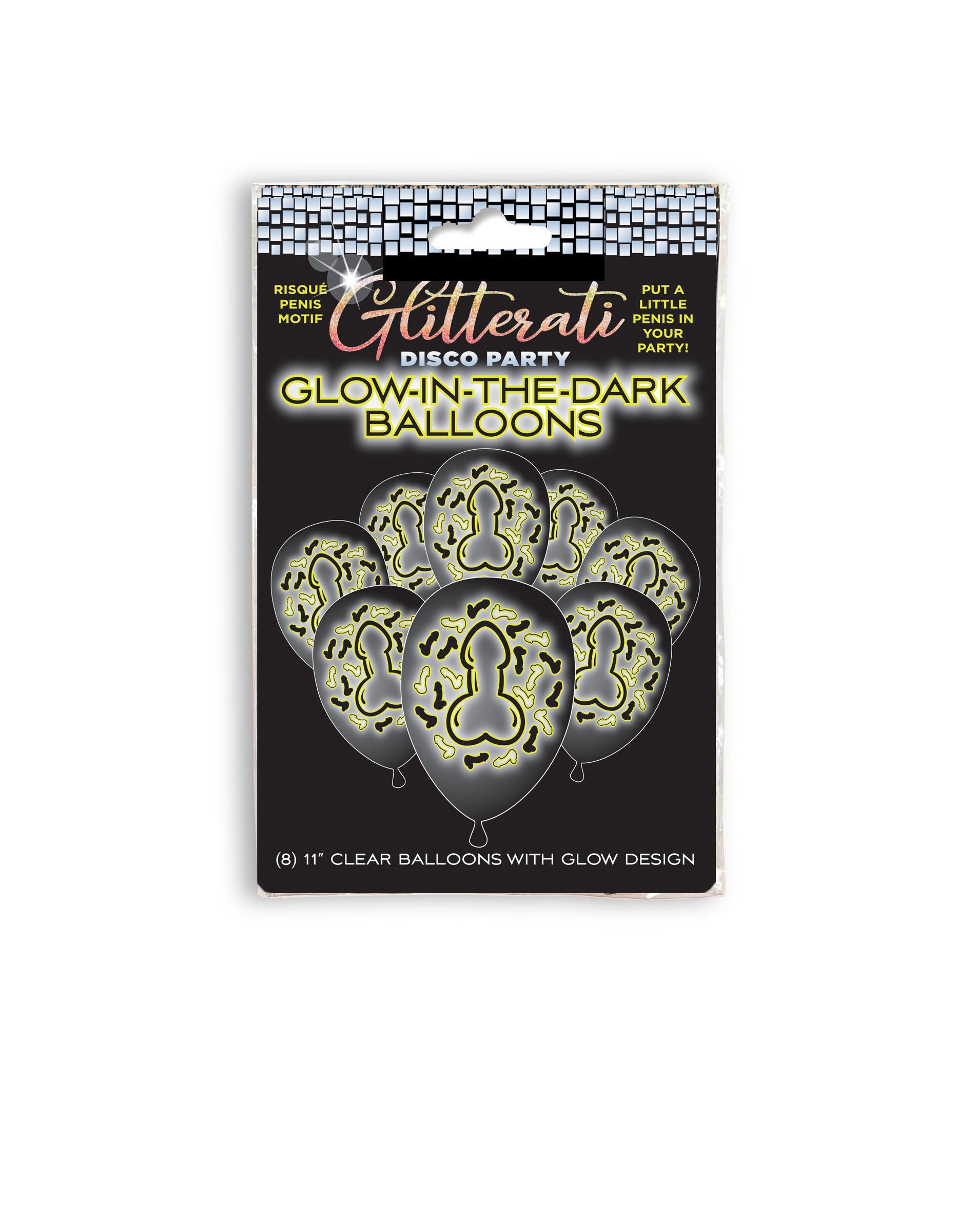 Glitterati Disco Party Glow In The Dark 11 Inch Balloons Party Decorations Default Title > Novelties > Gag Gifts