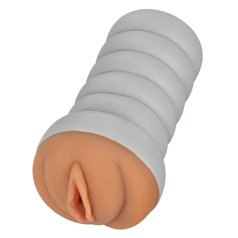 Gripper Ribbed Tight Pussy Brown Masturbator Strokers - Manual