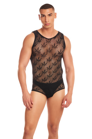 Night Blaze Black 2-Piece Bodysuit Set Small Medium Nylon Spandex Bodystocking