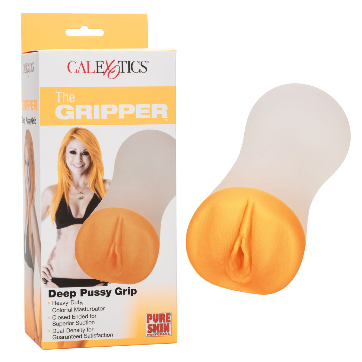 CalExotics The Gripper Deep Pussy Masturbator with Suction > Sex Toys For Men > Masturbators > Manual