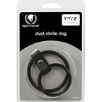 Spartacus Nitrile Dual Cock Ring (Black) – Comfortable Grip Cock Ring > Clothes > Mens Leather