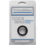 TitanMen Black Stretch Cock Ring – Comfortable Flexible Ring > Cock Ring > Single