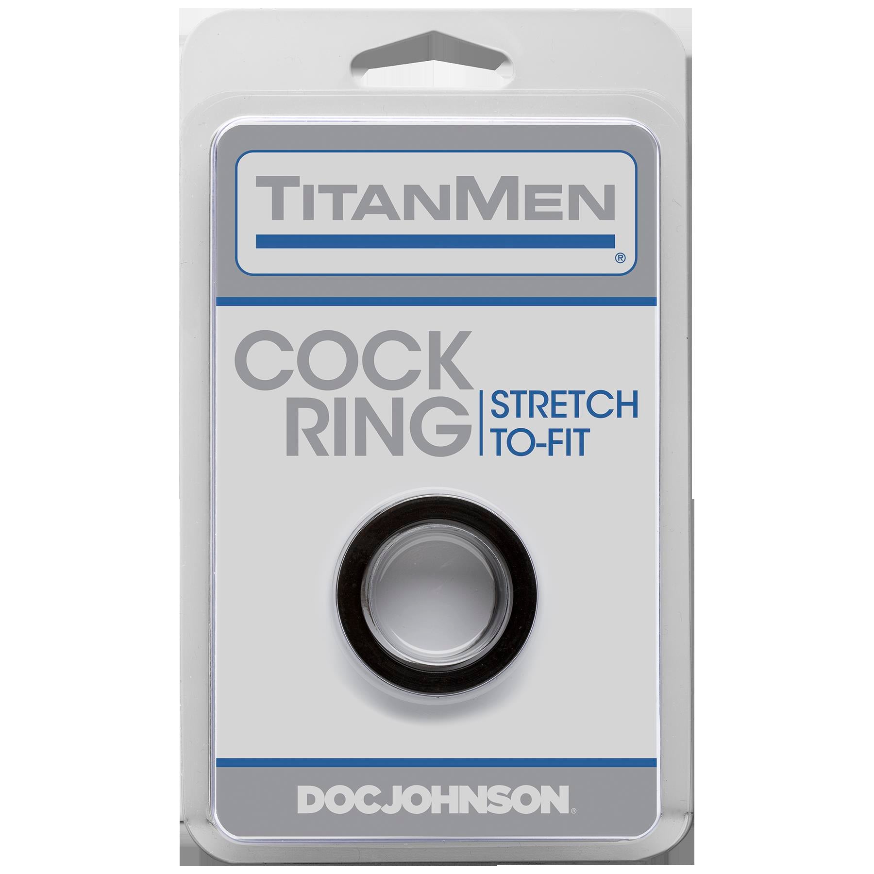 TitanMen Black Stretch Cock Ring – Comfortable Flexible Ring > Cock Ring > Single